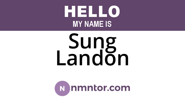 Sung Landon