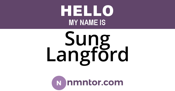 Sung Langford