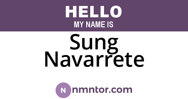 Sung Navarrete