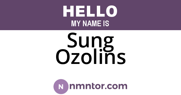 Sung Ozolins