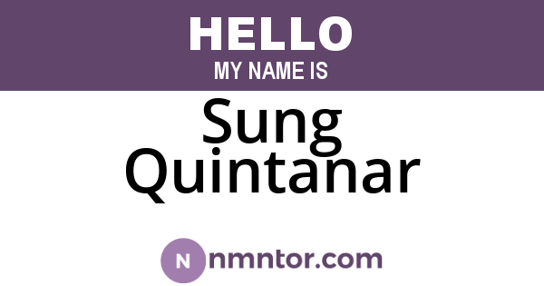 Sung Quintanar