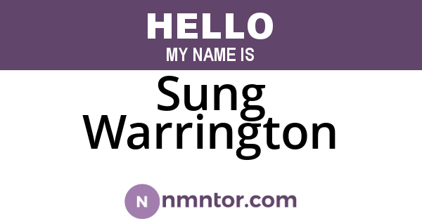 Sung Warrington