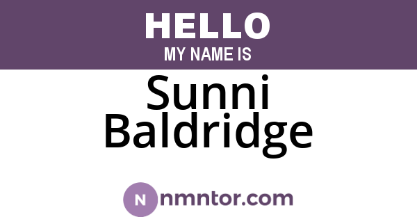 Sunni Baldridge
