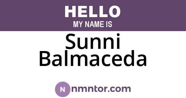 Sunni Balmaceda
