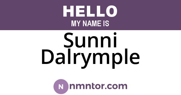 Sunni Dalrymple