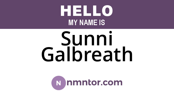 Sunni Galbreath