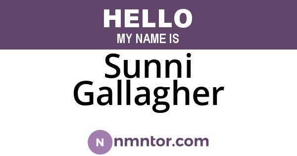 Sunni Gallagher