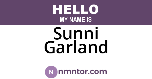 Sunni Garland