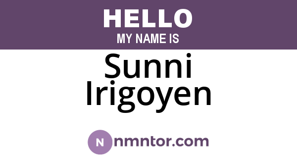 Sunni Irigoyen