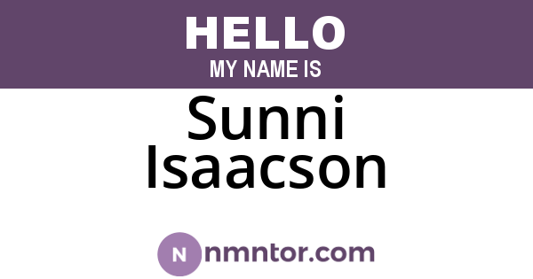 Sunni Isaacson