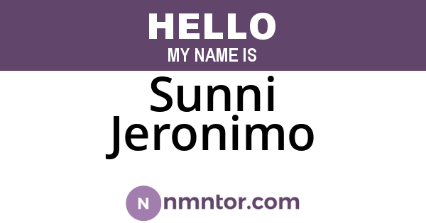 Sunni Jeronimo