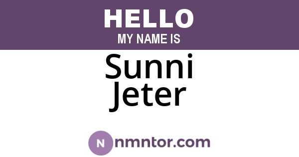 Sunni Jeter
