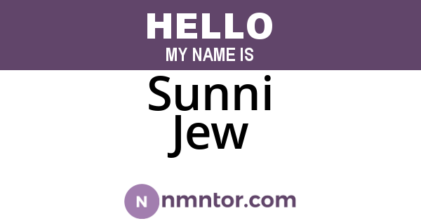 Sunni Jew