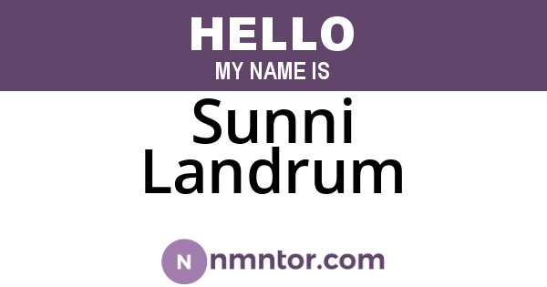 Sunni Landrum