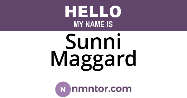 Sunni Maggard