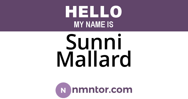 Sunni Mallard