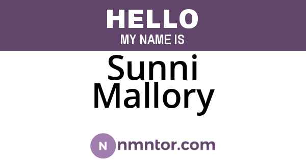 Sunni Mallory