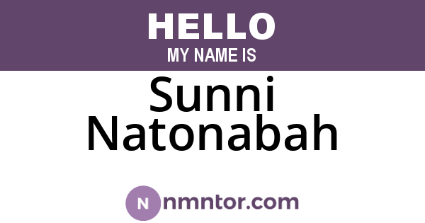 Sunni Natonabah