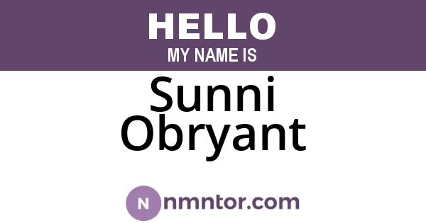 Sunni Obryant