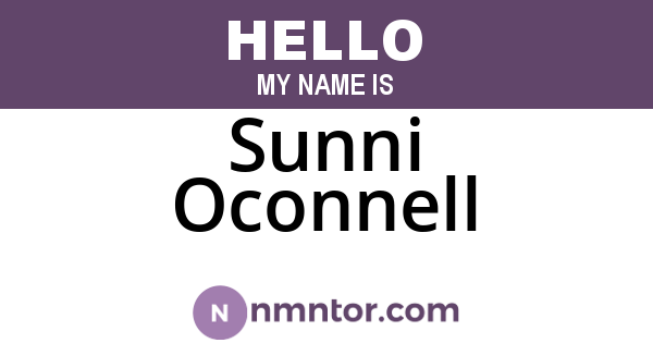 Sunni Oconnell