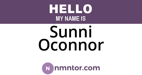 Sunni Oconnor