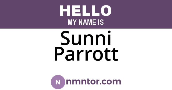 Sunni Parrott