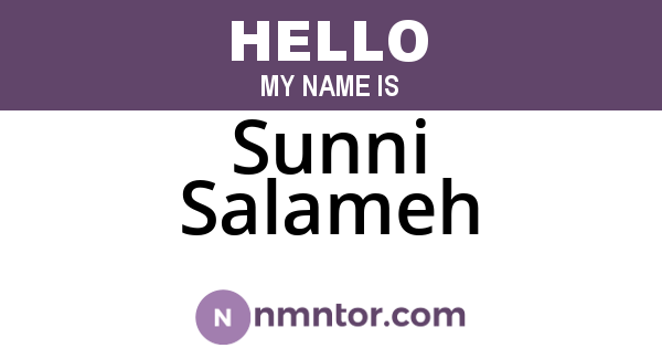 Sunni Salameh