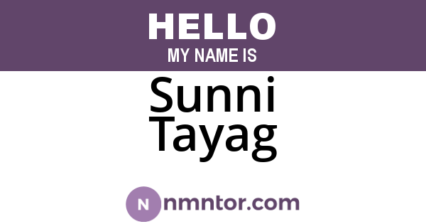 Sunni Tayag