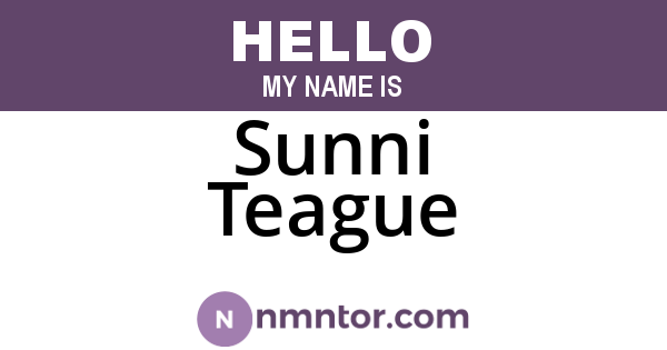 Sunni Teague