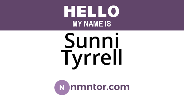 Sunni Tyrrell
