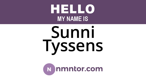 Sunni Tyssens