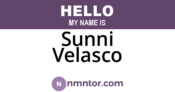 Sunni Velasco