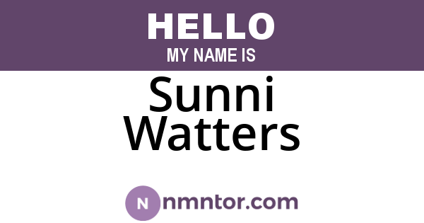 Sunni Watters