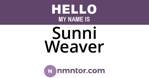 Sunni Weaver