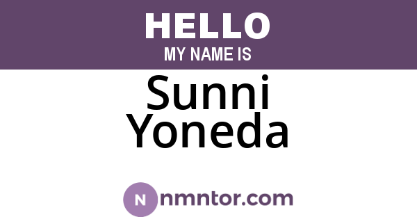 Sunni Yoneda