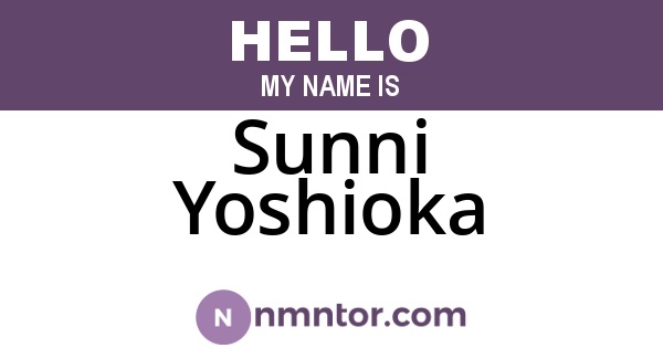 Sunni Yoshioka