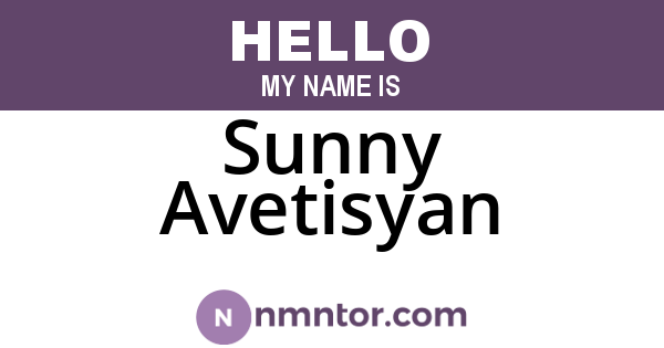Sunny Avetisyan