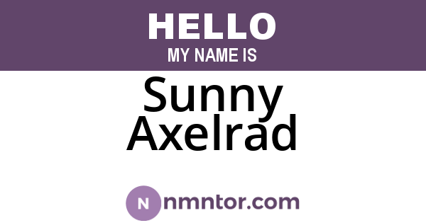 Sunny Axelrad
