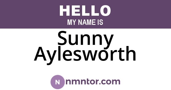 Sunny Aylesworth