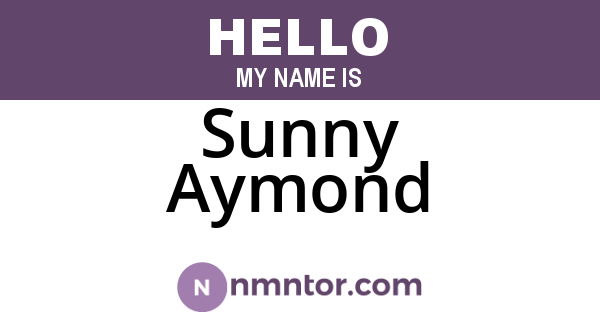 Sunny Aymond