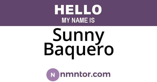 Sunny Baquero