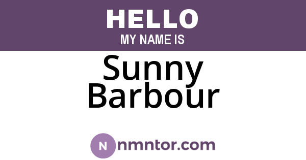 Sunny Barbour