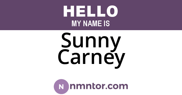 Sunny Carney