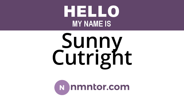 Sunny Cutright