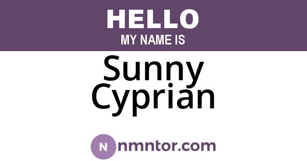 Sunny Cyprian