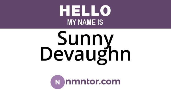 Sunny Devaughn