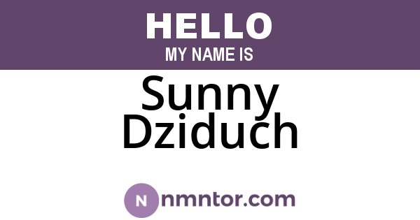 Sunny Dziduch