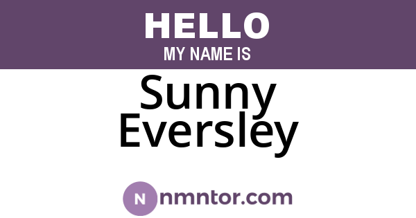Sunny Eversley