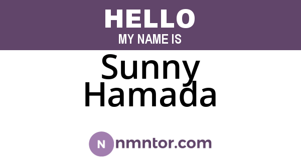 Sunny Hamada
