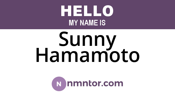 Sunny Hamamoto